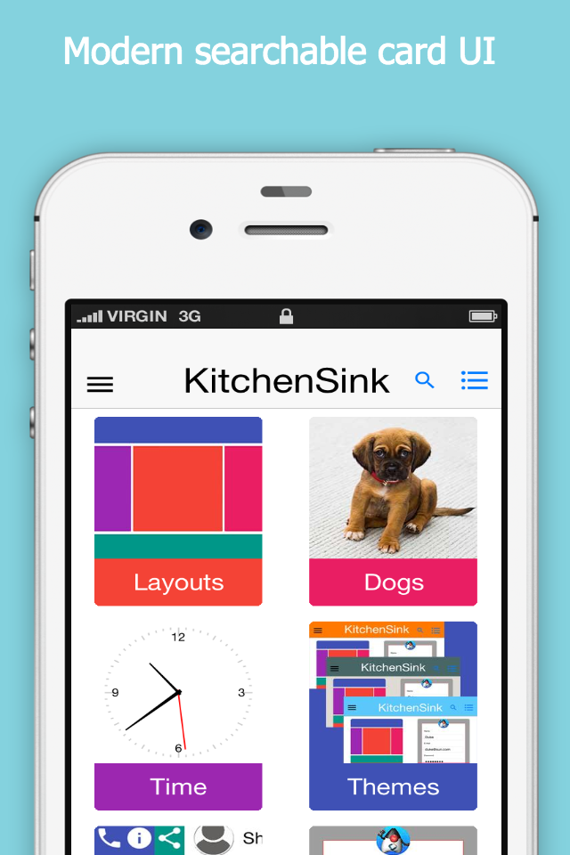 App launchpad images contain a device frame with text/colors