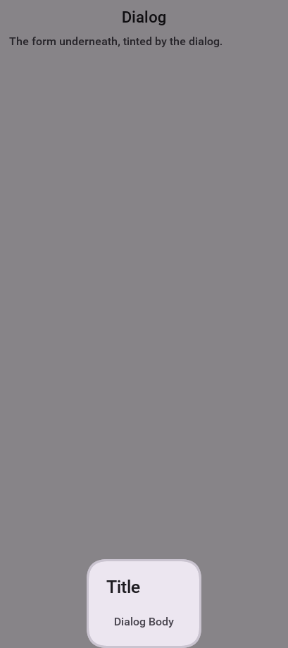 Custom Dialog in the south position
