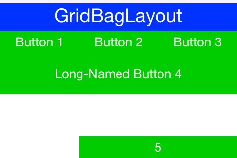 GridbagLayout sample from the Java tutorial running on Codename One