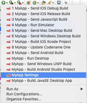 eclipse open settings